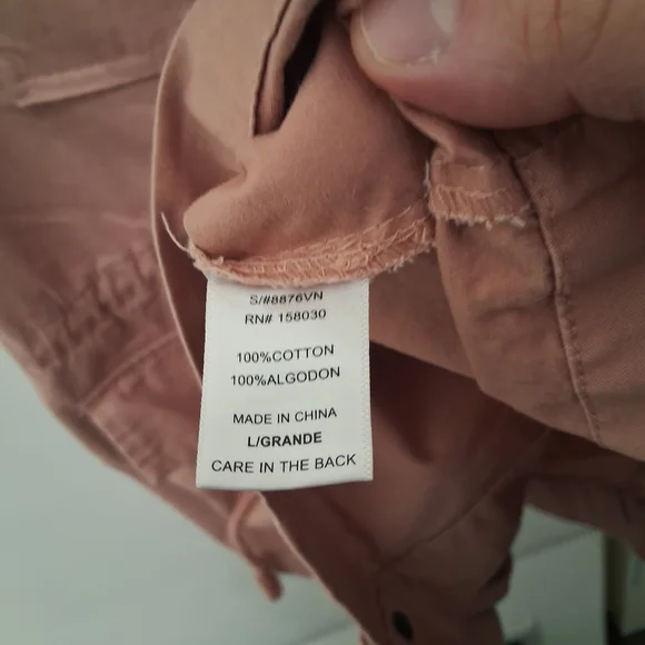 LOVE TREE Blush Pink Sleeveless Vest With Pockets Size Large Medium - Picture 6 of 9